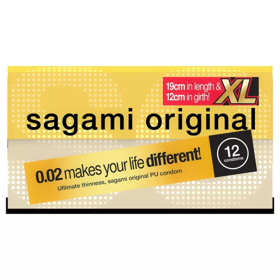 Sagami Original 0,02 XL - kondom - extra velký - 61mm - 12 ks