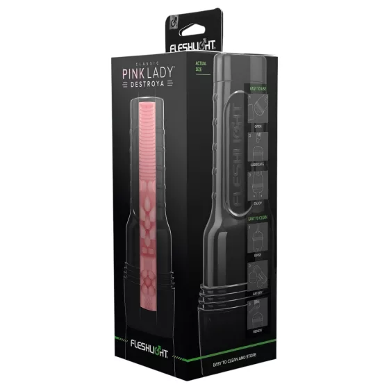 Fleshlight Pink Lady Destroya - realistická umělá vagína v pouzdře - tělová