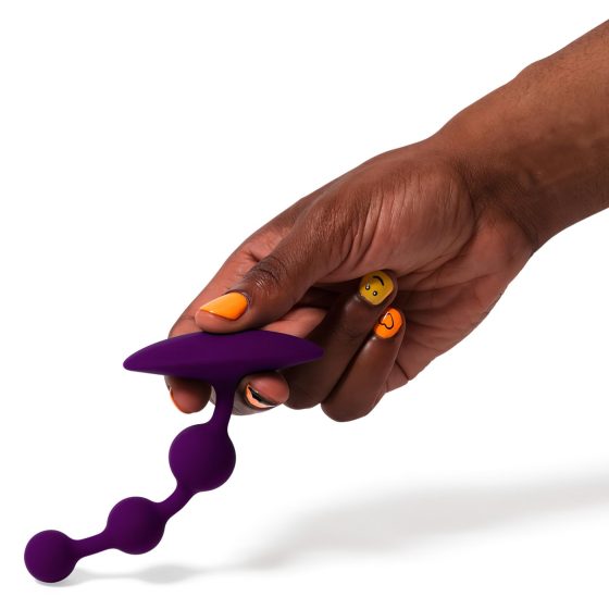 ROMP Amp - perličkový anální dildo (fialový)