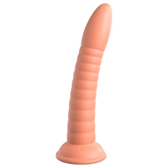 Dillio Wild Thing - žebrovaný dildo (19cm) - oranžový