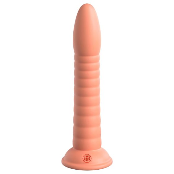 Dillio Wild Thing - vroubkované dildo (19 cm) - oranžové