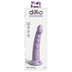   Dillio Slim Seven - přísavkový stimulující dildo (20 cm) - fialový