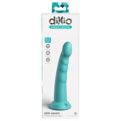   Dillio Slim Seven - stimulační dildo s přísavkou (20 cm) - tyrkysové