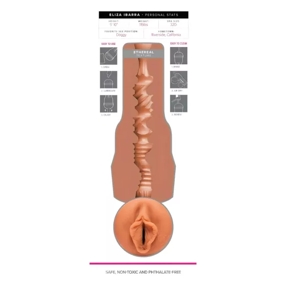 Fleshlight Eliza Ibarra Ethereal - realistická umělá vagína (přírodní)