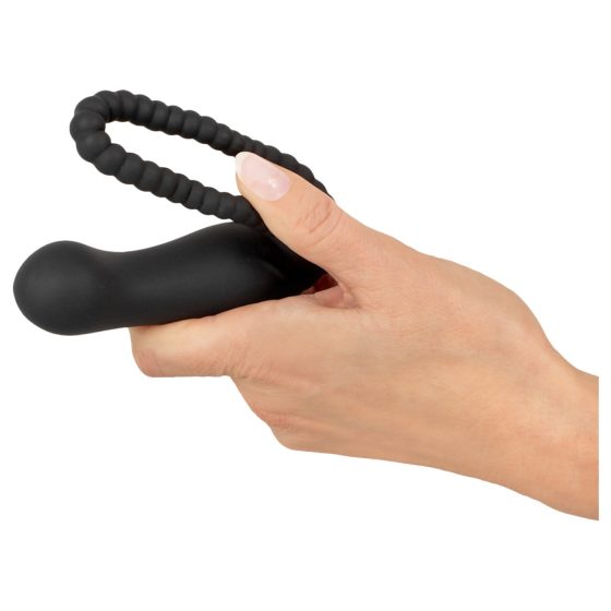 Black Velvets - připínací dildo - nastavitelný postroj - černé