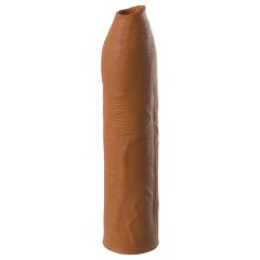   X-TENSION Elite - nastavitelný otevřený návlek na penis (tmavý přírodní)