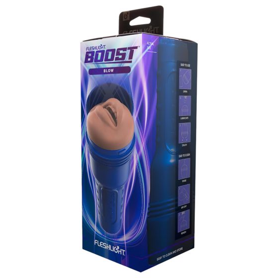 Fleshlight Boost Blow - realistický masturbátor ústa - tělová barva