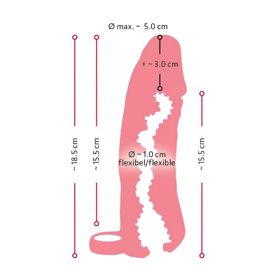 Nature Skin - návlek na penis a umělá vagína - 18 cm (přírodní)