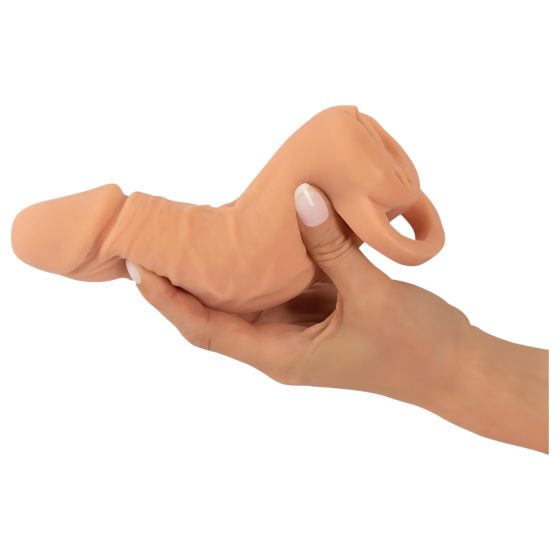 Nature Skin - návlek na penis a umělá vagína - 18 cm (přírodní)