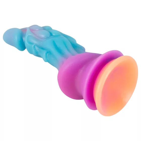Beasty Cocks - mimozemský silikonový dildo (modro-oranžový)