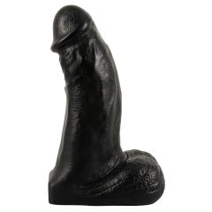   Realistixxx Skutečný Obr - dildo s varlaty - 22 cm (černé)