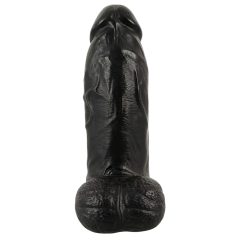   Realistixxx Skutečný Obr - dildo s varlaty - 22 cm (černé)