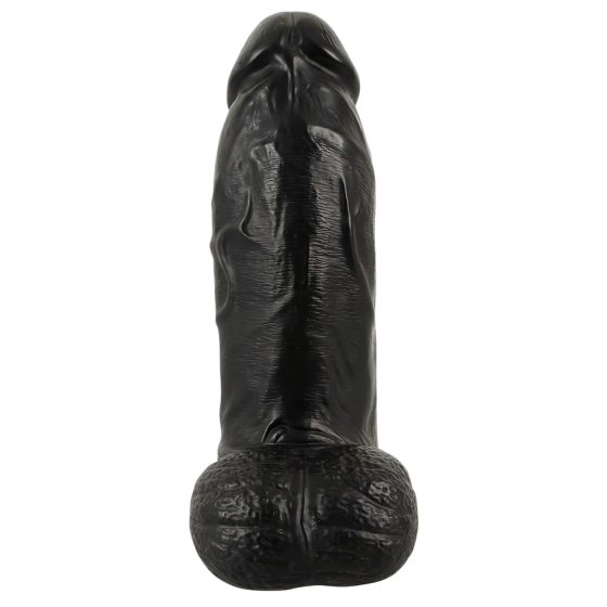 Realistixxx Skutečný Obr - dildo s varlaty - 22 cm (černé)