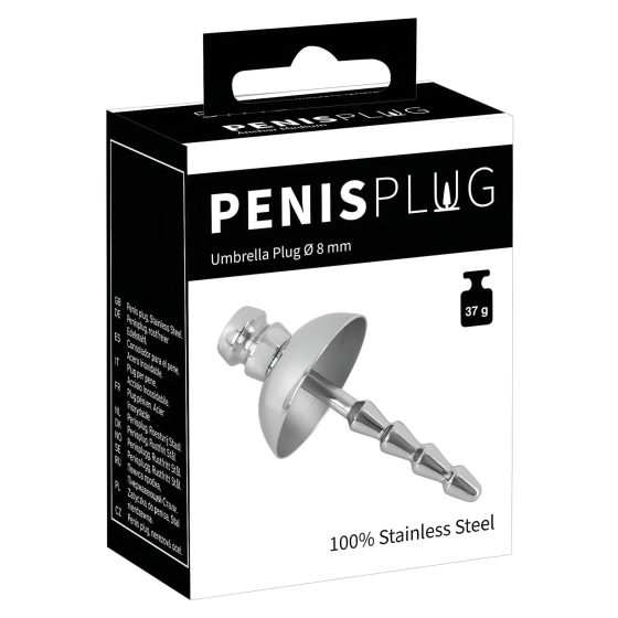 Penisplug - kovová uretrální pomůcka (stříbrná)