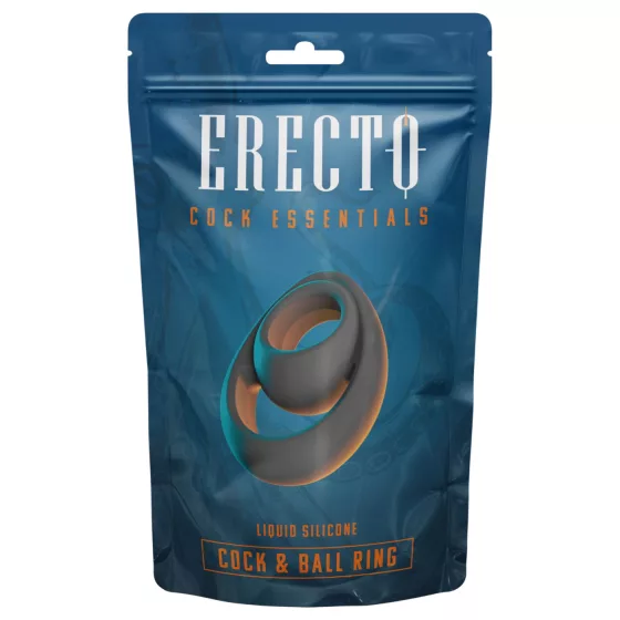 Erecto - erekční kroužek na penis a varlata - černý