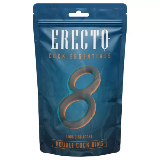 Erecto - dvojitý erekční kroužek na penis - černý