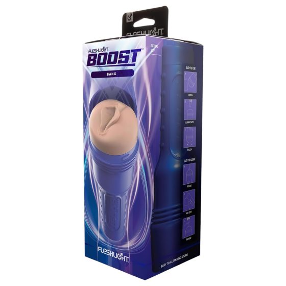Fleshlight Boost Bang - realistická umělá vagína masturbátor - hnědá
