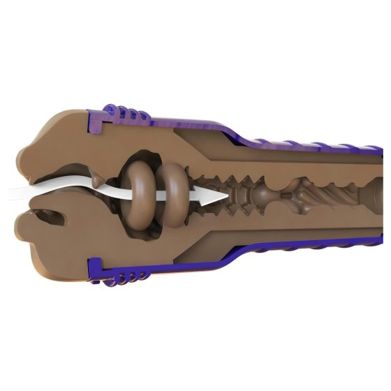 Fleshlight Boost Blow - realistický ústní masturbátor - hnědá