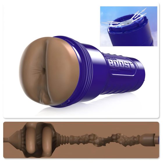 Fleshlight Boost Blast - realistický anální masturbátor - hnědá