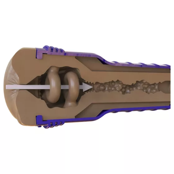 Fleshlight Boost Blast - realistický anální masturbátor - hnědá