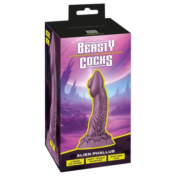 Beasty Cocks Mimozemský Phallus - mimozemský dildo (fialový)