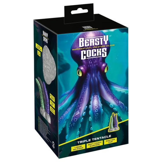 Beasty Cocks Trojitá Chapadla - trojitý chobotnicový dildo