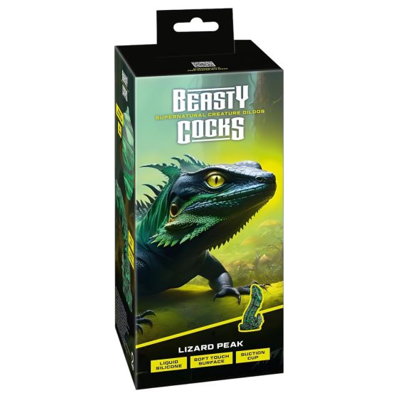 Beasty Cocks Ještěří Vršek - ještěří penis dildo (zeleno-černé)