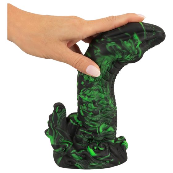 Beasty Cocks Ještěří Vršek - ještěří penis dildo (zeleno-černé)