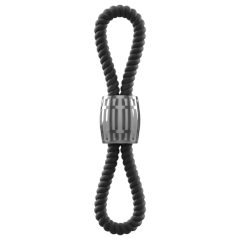   Rebel Heavy Rope - nastavitelný kroužek na penis a varlata (černý)