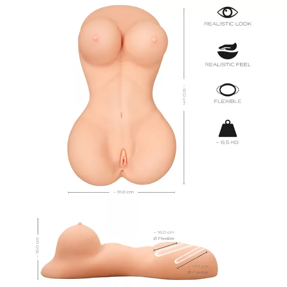 Realistixxx - realistický ženský torzo - realistický masturbátor