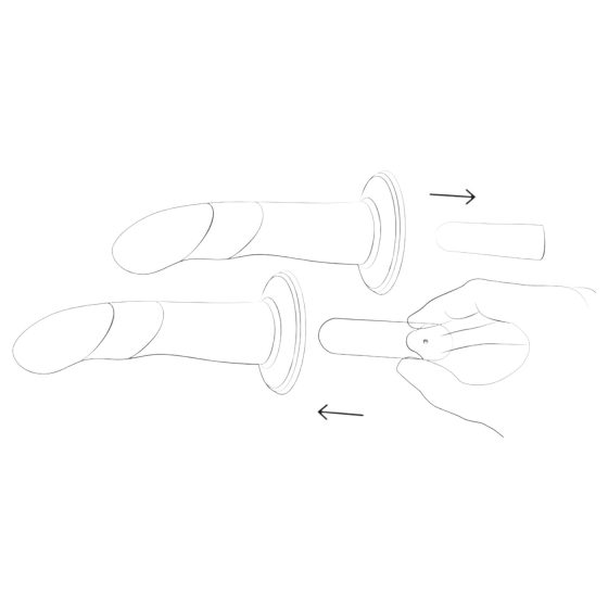 ROMP Piccolo - pružný silikonový dildo (modro-fialový)