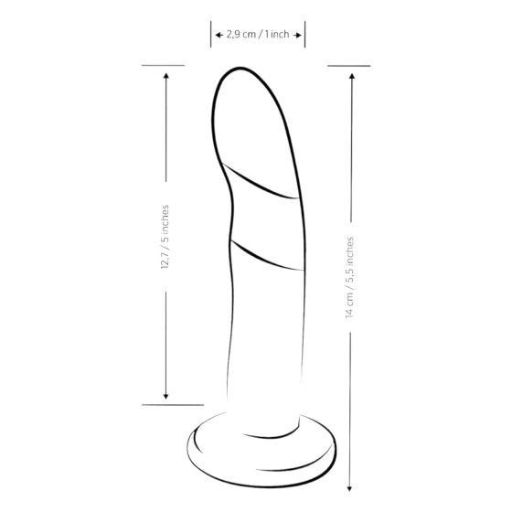 ROMP Piccolo - flexibilní silikonové dildo (modro-fialové)