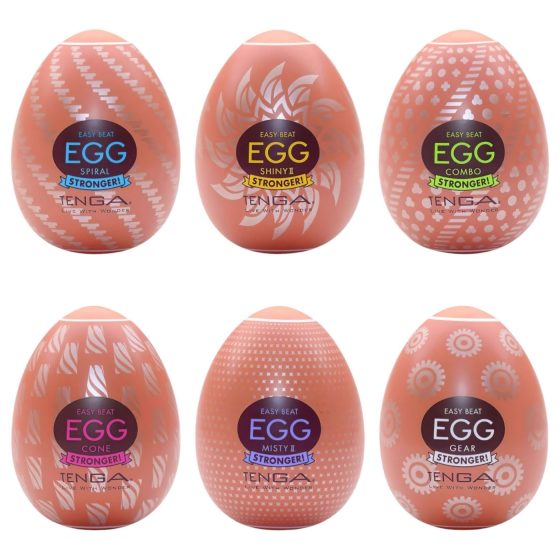 TENGA - Silnější sada vajíčkových masturbátorů - 6 ks