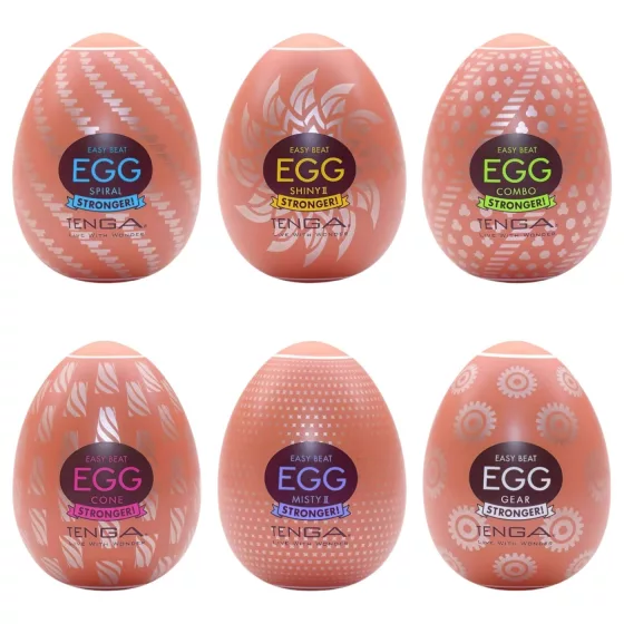 TENGA - sada masturbátorů vejce - silnější stimulace - 6 ks