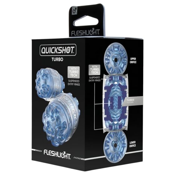 Fleshlight Quickshot Turbo - cestovní masturbátor - modrý