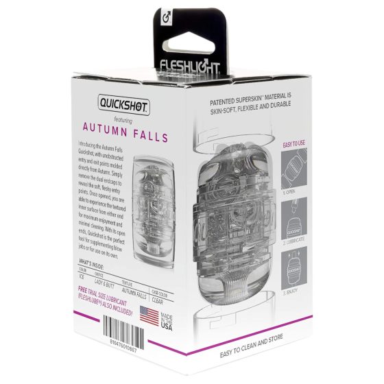 / Fleshlight Quickshot Autumn Falls - cestovní masturbátor (průhledný)