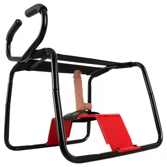 THE BANGER - Ultimate Sex Stool sexuální židle s realistickým dildem (černá)