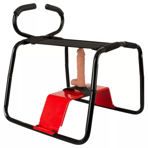 THE BANGER - Ultimate Sex Stool sexuální židle s realistickým dildem (černá)