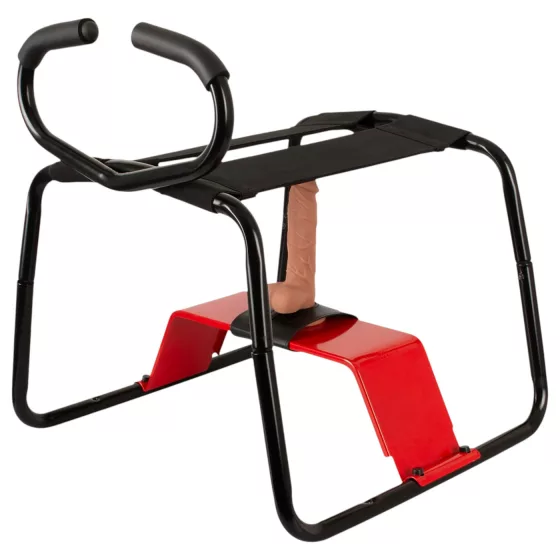 THE BANGER - Ultimate Sex Stool sexuální židle s realistickým dildem (černá)