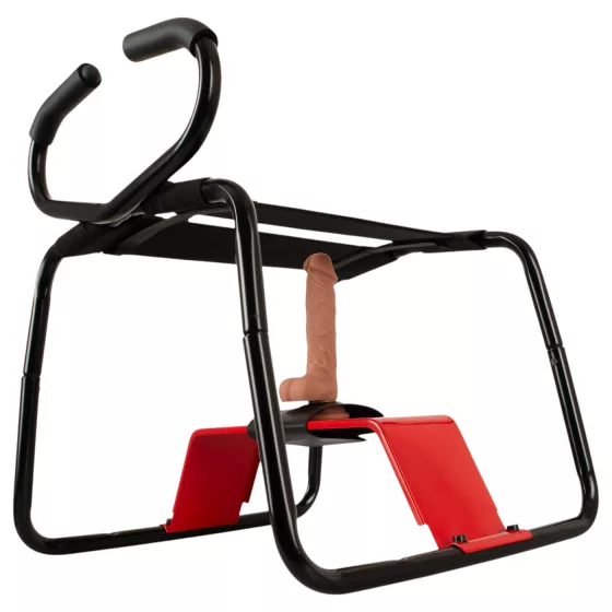 THE BANGER - Ultimate Sex Stool sexuální židle s realistickým dildem (černá)