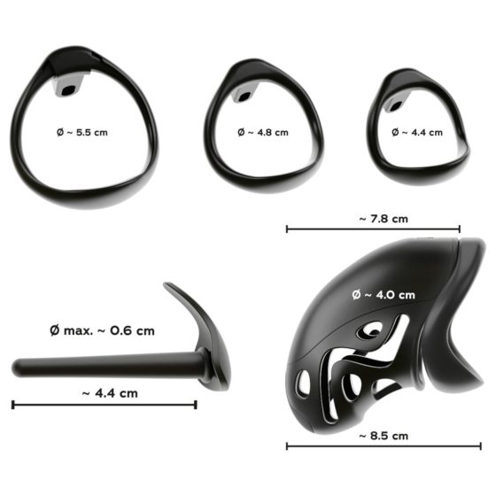 You2Toys - klec na penis s plugem - černá