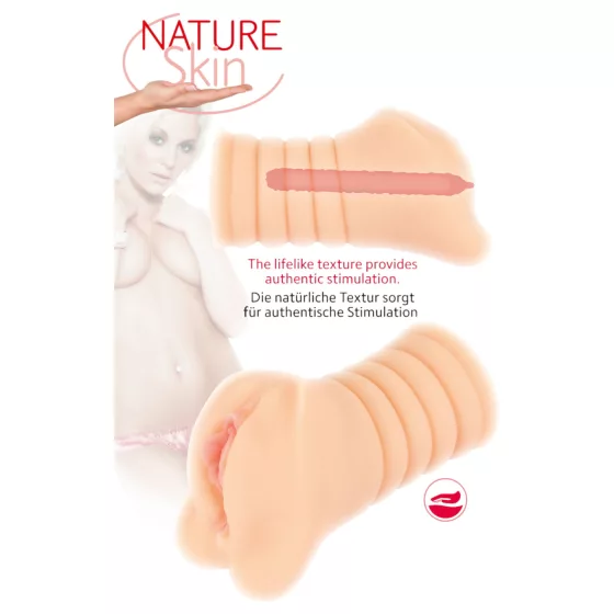 Nature Skin - realistická vagína masturbátor - tělová barva