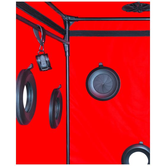 Secretdome - BDSM kabina s otvory (černá)