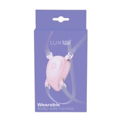   Luxusní - připínací postroj pro klitoridální vibrátor (bílý)