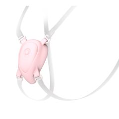 Luxusní postroj na vibrátor s páskem na klitoris (bílý)