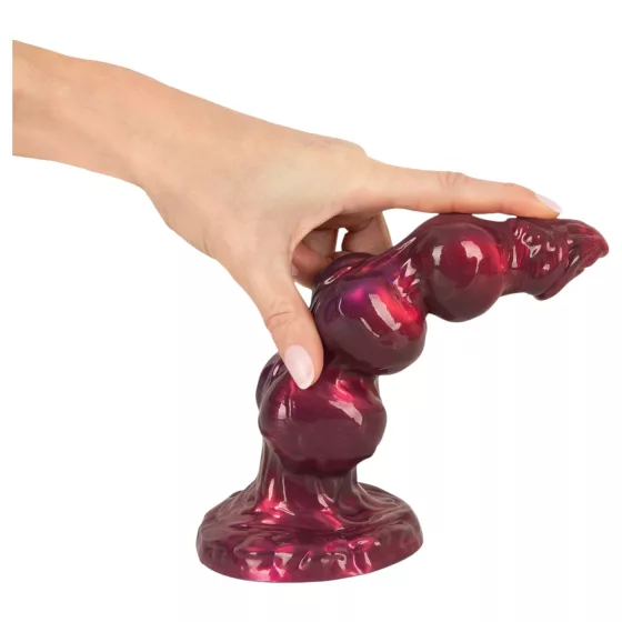 Beasty Cocks - Werewolf Willie dildo s přísavkou - bordó (21 cm)