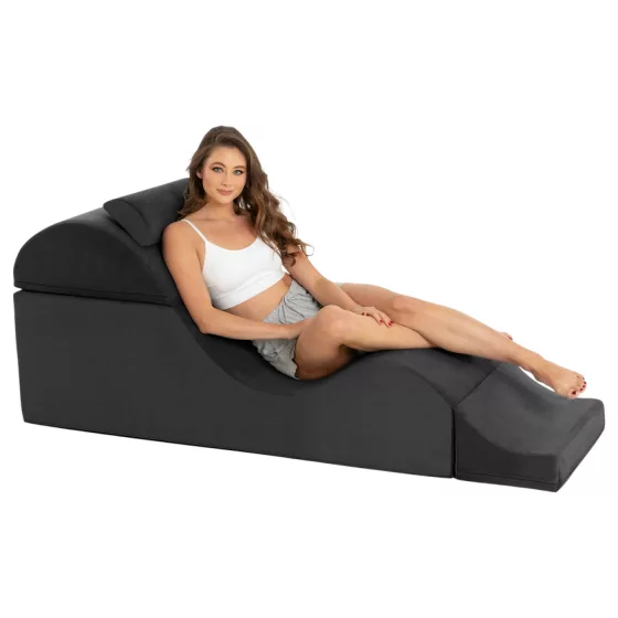 Liberator Aria Flip Chaise - variabilní tantra pohovka - 3dílná (černá)
