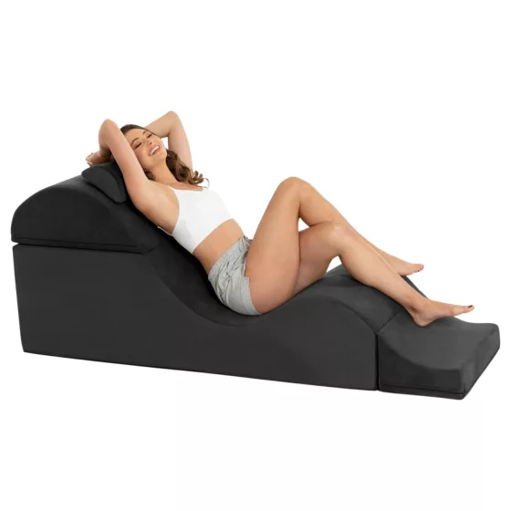 Liberator Aria Flip Chaise - variabilní tantra pohovka - 3dílná (černá)