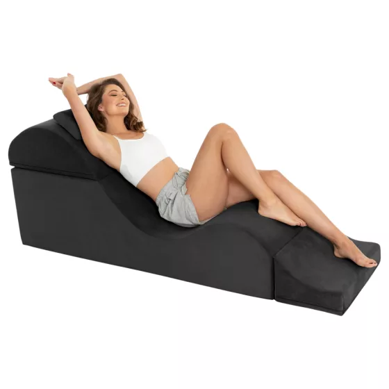 Liberator Aria Flip Chaise - variabilní tantra pohovka - 3dílná (černá)