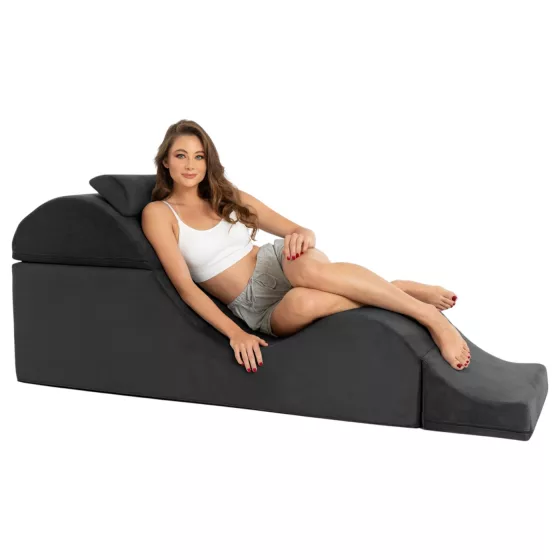 Liberator Aria Flip Chaise - variabilní tantra pohovka - 3dílná (černá)